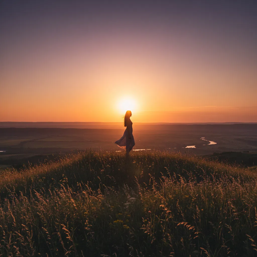 Aktiver Alltag und Ernährungsroutine - Silhouette gegen Sonnenuntergang